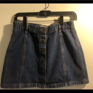 Forever 21 Jean Button-Up Skirt